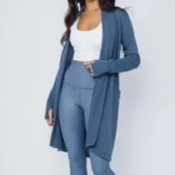 90 Degree By Reflex Sweaters - 90 Degrees Cardigan Blue | Size Large